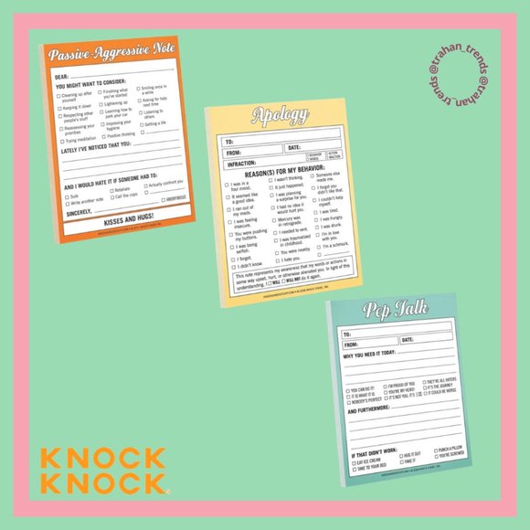 🟫 RL-6️⃣ Different Notepads Rae Dunn and Knock Knock Pads - Picture 12 of 16